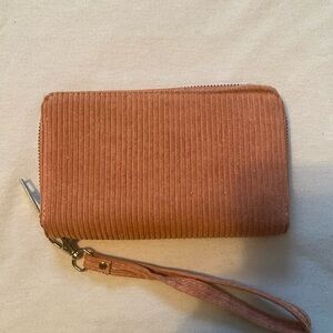 Corduroy Wristlet Wallet - Blush color